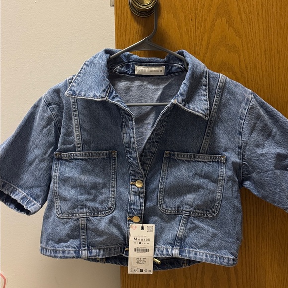 Zara Jackets & Blazers - Zara Women's Blue Denim Jacket